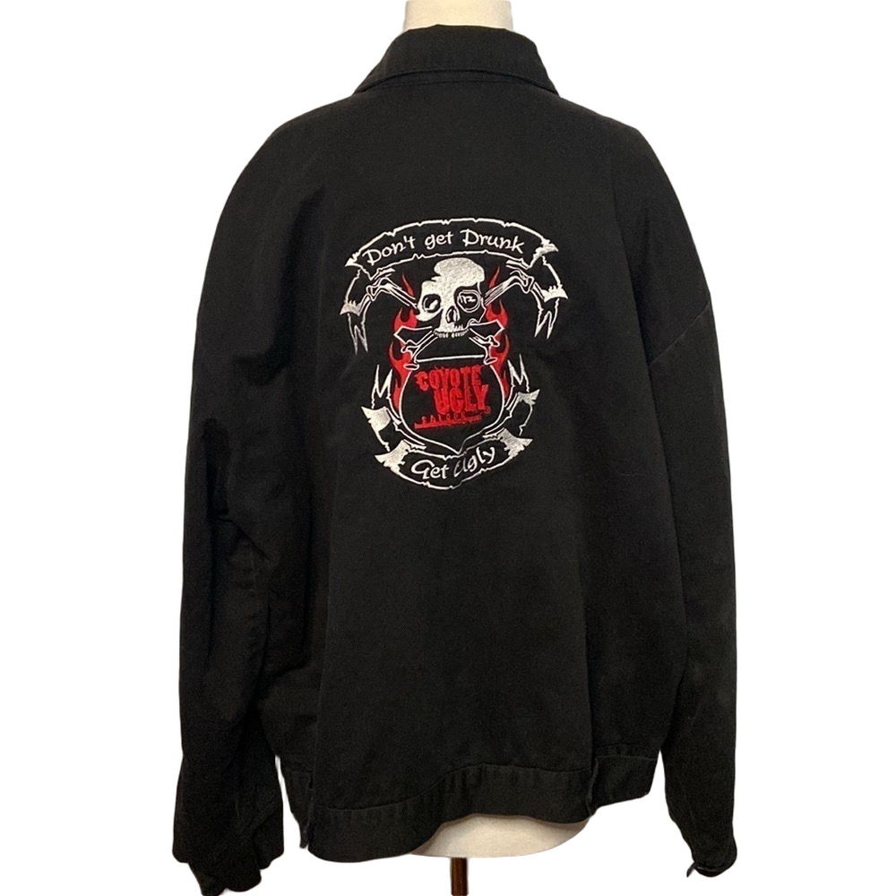 Coyote Ugly Saloon Unisex Jacket Don’t Get Drunk Get Ugly  Black XL?